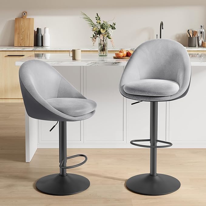UrbanPivot Bar Stools™ – סט 2 כסאות בר יוקרתיים עם נוחות פרימיום ועיצוב מודרני